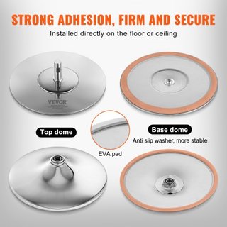 Polo de Baile Profesional, Kit de Polo de Baile Estático y Giratorio, Polo Removible y Portátil, Polo de Acero Inoxidable de 40 mm de Alta Resistencia, Polo de Fitness Ajustable en Altura, para Ej...