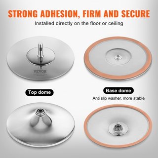Polo de Baile Profesional, Kit de Polo de Baile Estático y Giratorio, Polo Removible y Portátil, Polo de Acero Inoxidable de 45 mm de Alta Resistencia, Polo de Fitness Ajustable en Altura, para Ej...