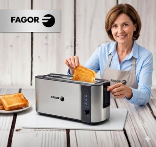 Tostador Fagor Acero Inox 1000W Doble