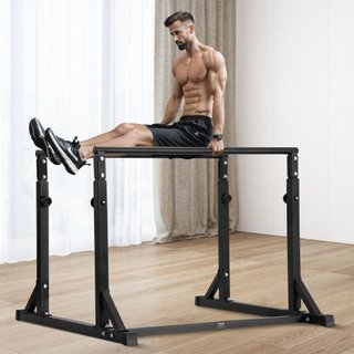 Barra de Dips, Capacidad de 363 kg, Estación de Barra de Dips de Alta Resistencia con Altura Ajustable, Estación de Barra de Dips para Entrenamiento de Fuerza en el Hogar