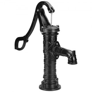 Bomba de Agua Manual de Hierro Fundido para Pozo Antiguo, Elevación Máxima de 6.7 m (22 pies), Bomba de Agua Manual con Mango Ergonómico NPT 31.8 mm (1-1/4") Instalación Fácil, Estilo Antiguo para...