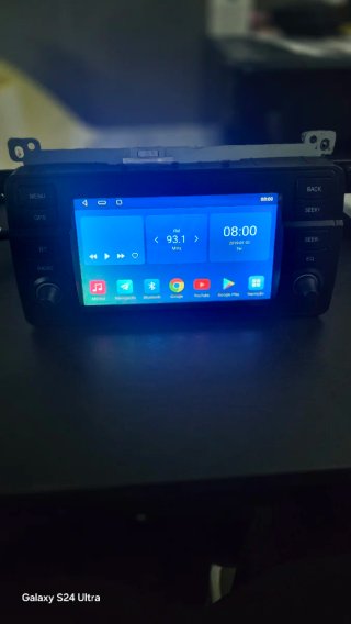Rádio BMW E46 Android 14 + GPS  + Carplay sem fios