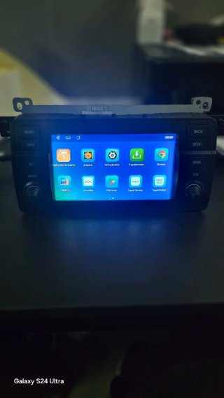 Rádio BMW E46 Android 14 + GPS  + Carplay sem fios