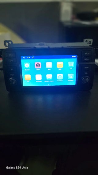 Rádio BMW E46 Android 14 + GPS  + Carplay sem fios