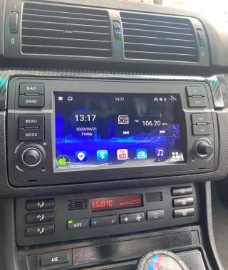 Rádio BMW E46 Android 14 + GPS  + Carplay sem fios