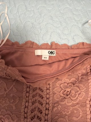 Vestido rosa encaje verano talla M,