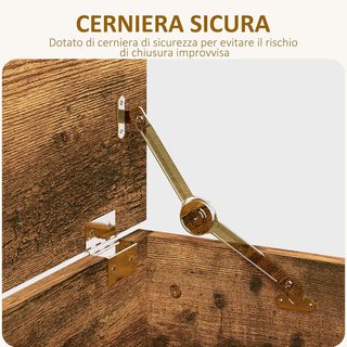 Banco Contenedor, Baúl Interior con Patas Antideslizantes, Capacidad 120 Kg, Caja Contenedor Interior de Madera, para Dormitorio y Entrada, 100X40X40 Cm, Marrón