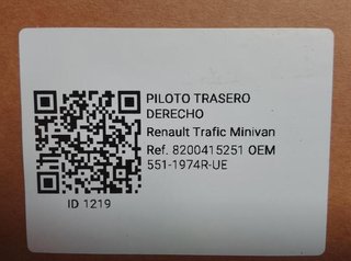 1219 551-1974r-ue piloto tras der renault trafic