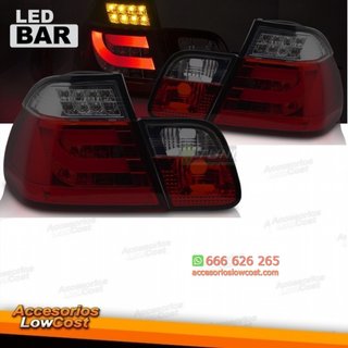PILOTOS TRASEROS LED ROJO AHUMADO para BMW E46 01