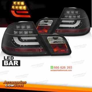 Pilotos traseros LED fondo negro para BMW E46 Cou