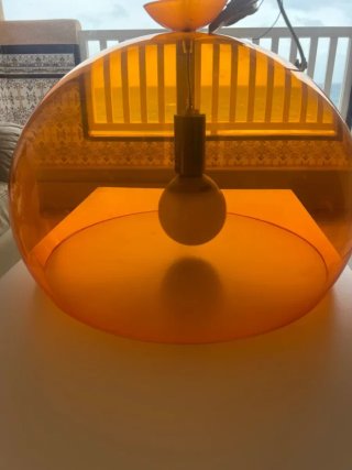Lámpara Kartell Fly Naranja Transparente