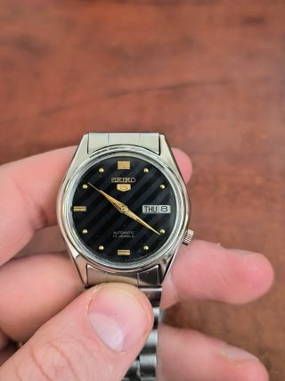 Reloj Seiko 5 vintage azul