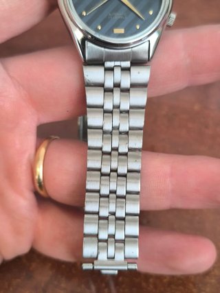 Reloj Seiko 5 vintage azul