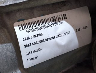 95036 caja cambios eku seat cordoba berlina (6k2)
