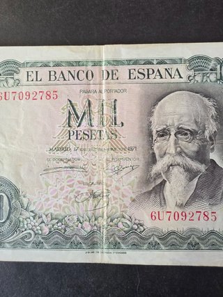 Billete 1000 Pesetas España 1971