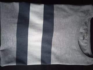 Camiseta Zara Talla XL Gris Rayas