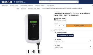 Cargador Coche Eléctrico 7.4KW Monofásico
