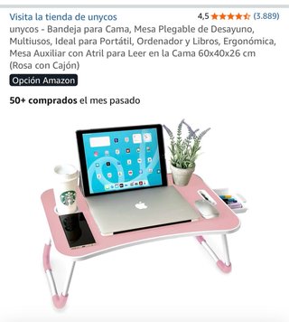 Mesa Plegable Cama Desayuno Portátil