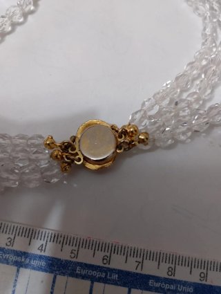 Collana cristalli con chiusura gioiello