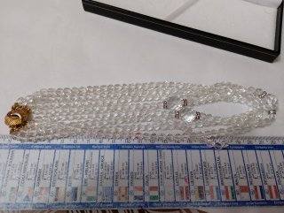 Collana cristalli con chiusura gioiello