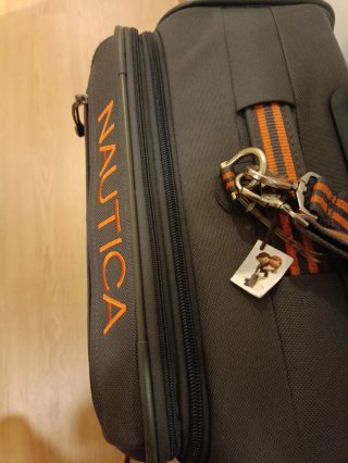 Maleta Nautica Grande Gris y Naranja