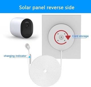 LIFEMOI Panel Solar 6W 6V Ip66 Arlo 2 Pack