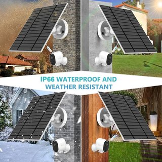 LIFEMOI Panel Solar 6W 6V Ip66 Arlo 2 Pack