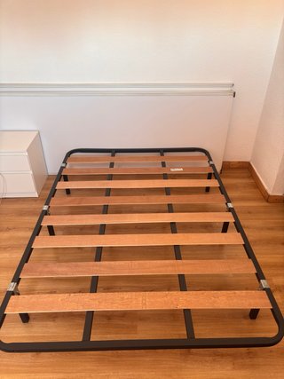 Somier Cama 135cm Metal y Madera + colchon