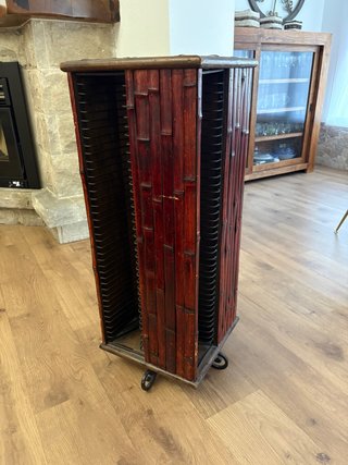 Mueble CD Bambú y Hierro Forjado