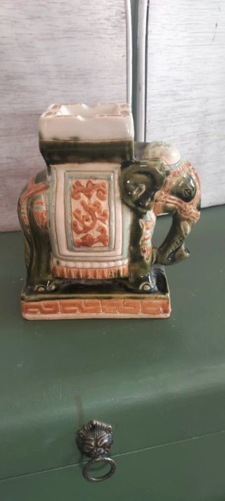 Cenicero elefante vintsge cerámica