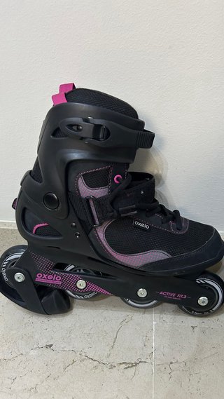Patines en línea Oxelo negros y rosas