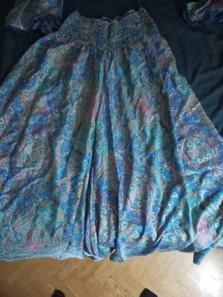 Conjunto hippie estampado pantalón falda largo y
