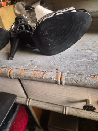 Zapatos de tacón con estampado cebra
