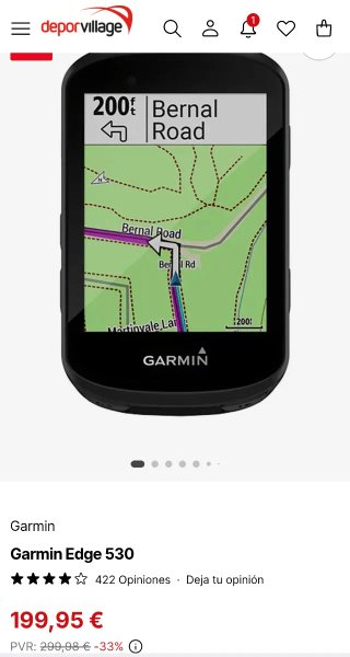Garmin Edge 530 GPS Ciclocomputador