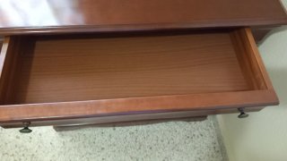 Mueble TV madera oscura