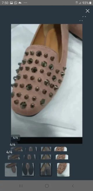 Zapatos planos ANTELINA rosa palo tachuelas
