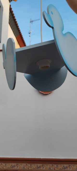 Lámpara infantil pato azul