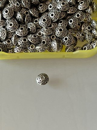 50 Charms Perline in metallo per creazioni handmad