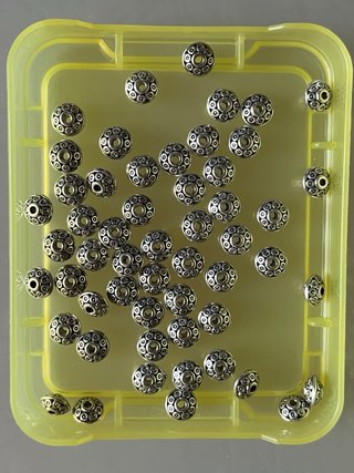 50 Charms Perline in metallo per creazioni handmad
