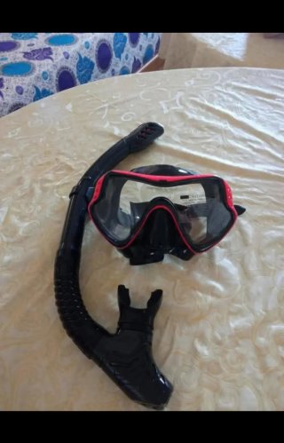 Gafas de buceo y tubo