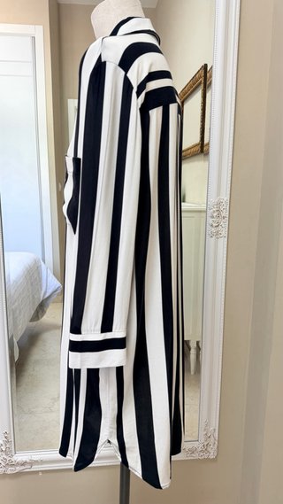 Vestido/camisa rayas blanco y negro
