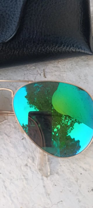 Ray-Ban RB3025 Aviator Gafas de Sol Doradas Verdes
