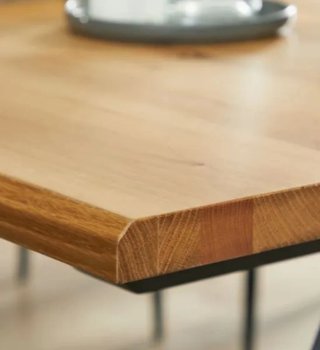 Mesa Comedor Industrial Madera y Negro