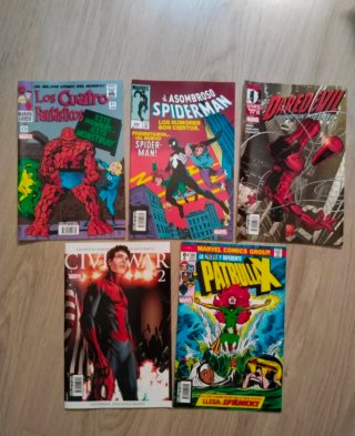 Lote 5 comics Marvel