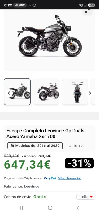 Escape LeoVince Negro/Plata