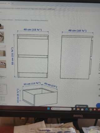 Dormitorio Completo Malm 160x200,  Muy buen estado