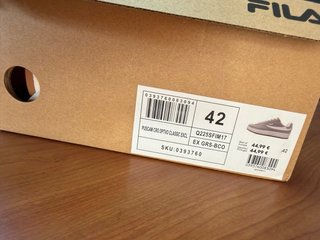 Zapatillas FILA Gris Talla 42 – Nuevas con caja