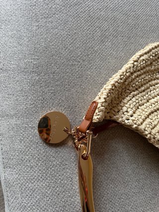 Bolso de rafia beige