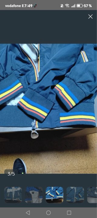Chaqueta INSIDE azul y blanca