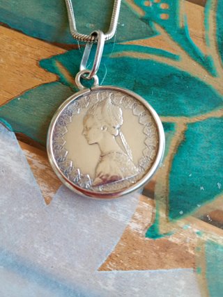 Moneta 500 Lire in argento ciondolo.